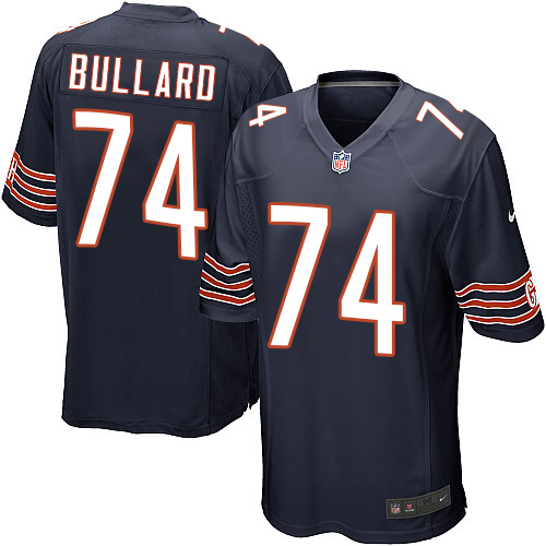 Men's Game Jonathan Bullard Nike Jersey Navy Blue Home - #74 NFL Chicago Bears